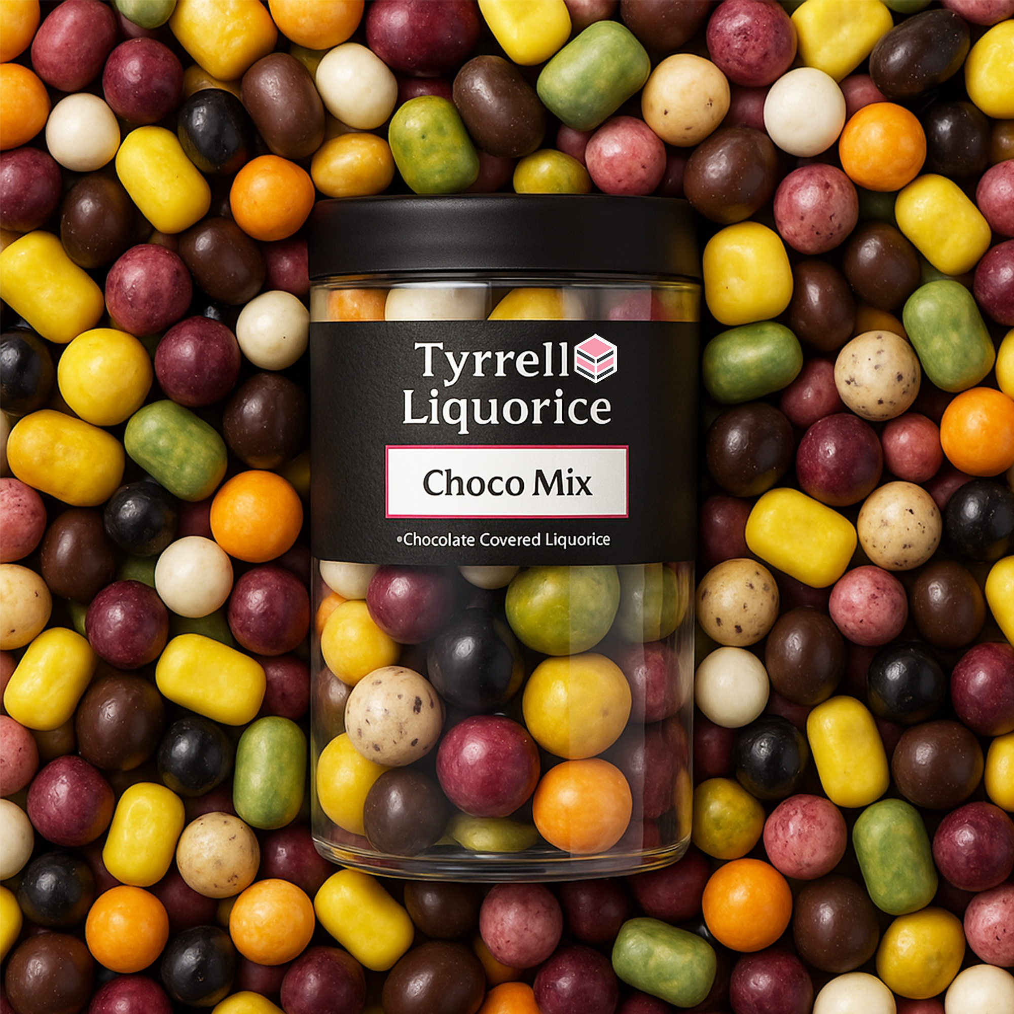 Tyrrell Liquorice Choco Mix | Chocolate Coated Sweet Black Liquorice