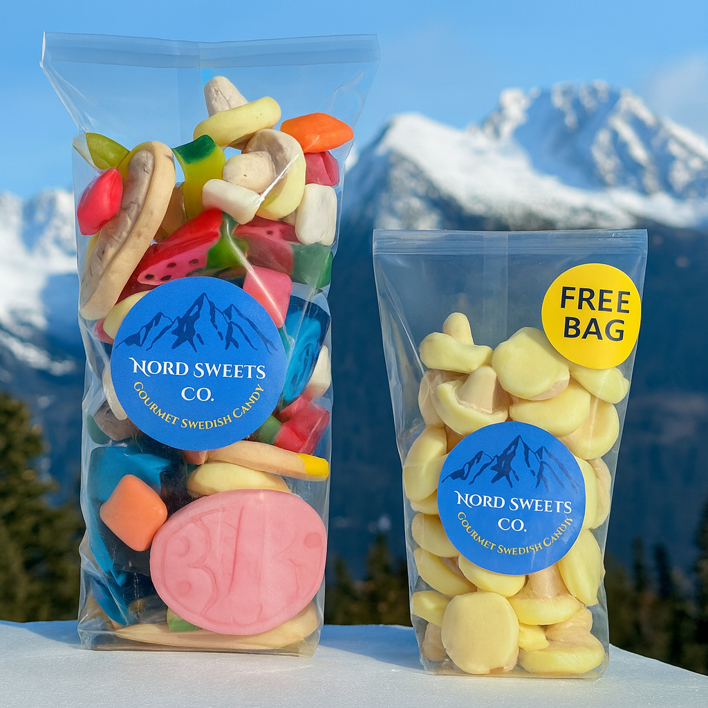 Gourmet Swedish Mixed Bags + FREE Banana & Caramel Mushrooms