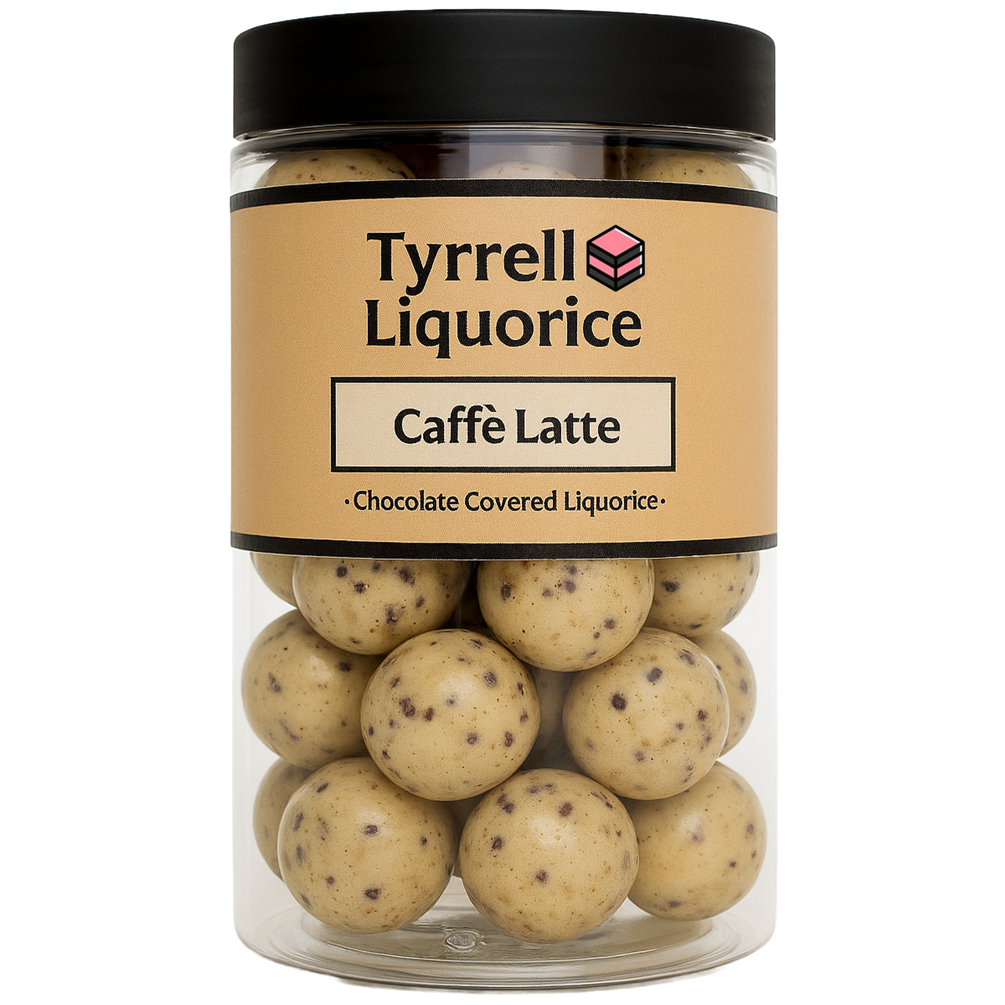 Tyrrell Liquorice Caffè Latte | Sweet Black Liquorice Coated with Coffee Flavoured White & Milk Chocolate