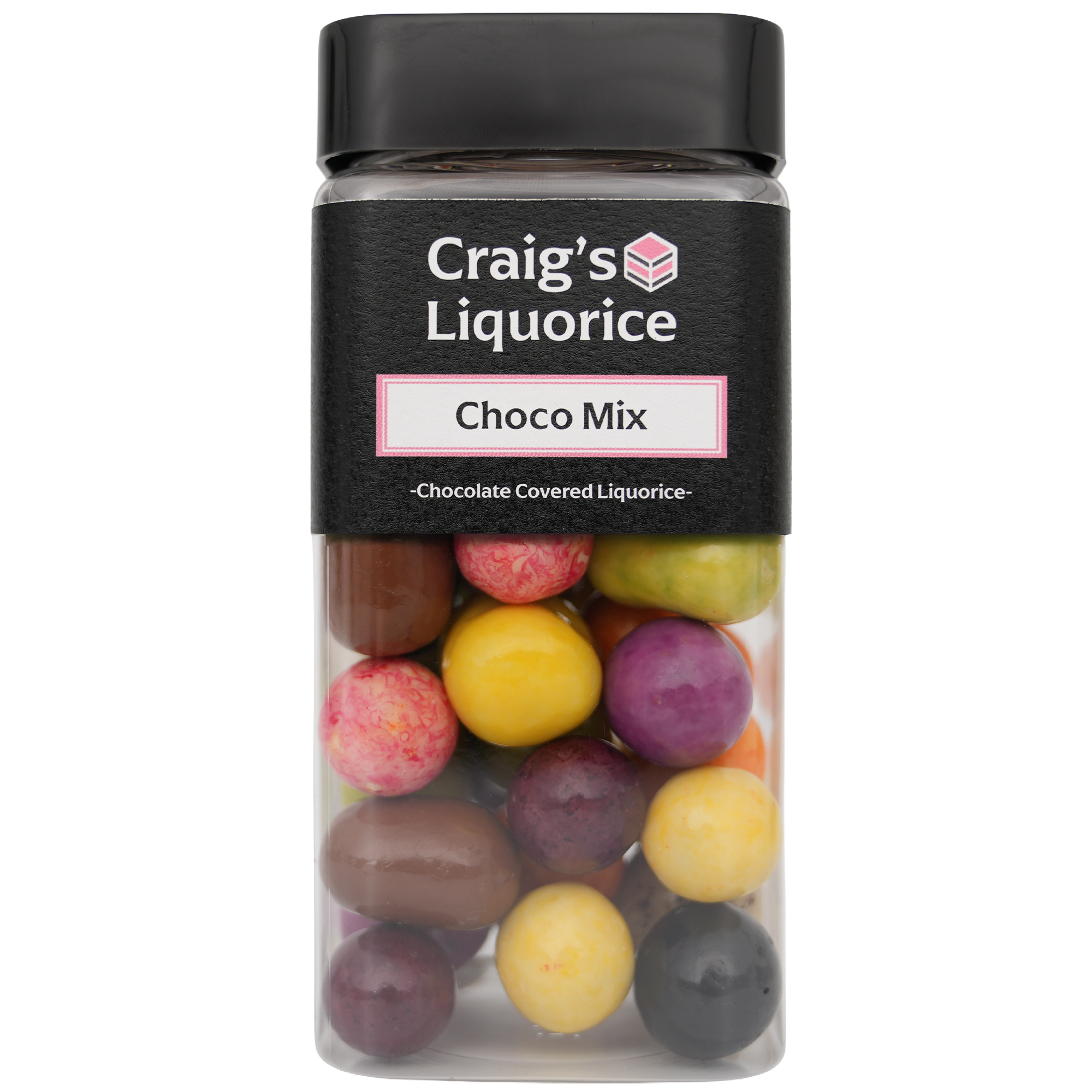 Craig's Liquorice Choco Mix | Chocolate Coated Sweet Black Liquorice